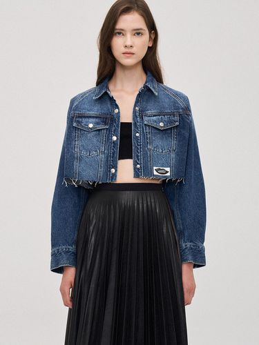 Low Hem Cropped Denim Jumper - SJYP - Modalova