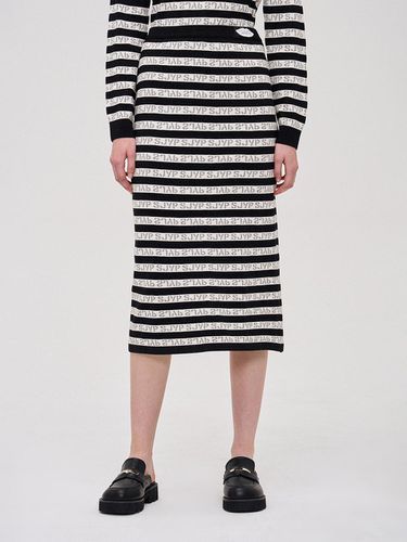 Logo Line Knit Skirt - SJYP - Modalova