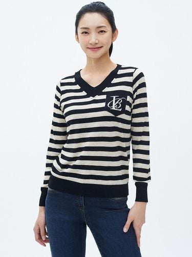 New 24] Stripe V-neck pullover (BJUCI7910) - BESTI BELLI - Modalova