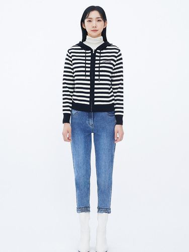 New 24] Stripe Hooded Zip-Up Knit Cardigan (BJCCI - BESTI BELLI - Modalova