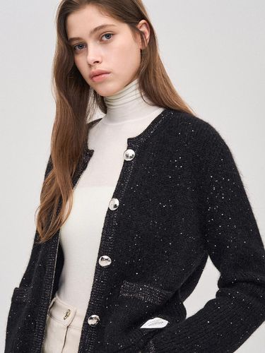 Sparkle Thread Knit Cardigan - SJYP - Modalova