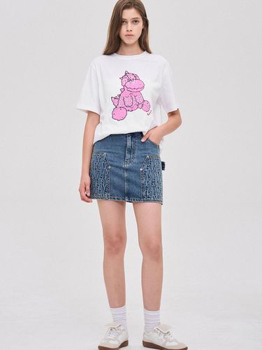 Patchwork Dino T-shirt - SJYP - Modalova