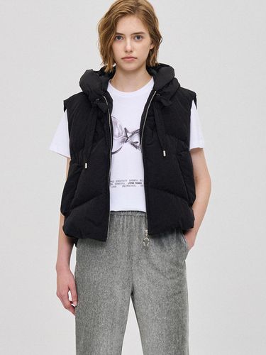 Cropped Hooded Down Vest - SJYP - Modalova