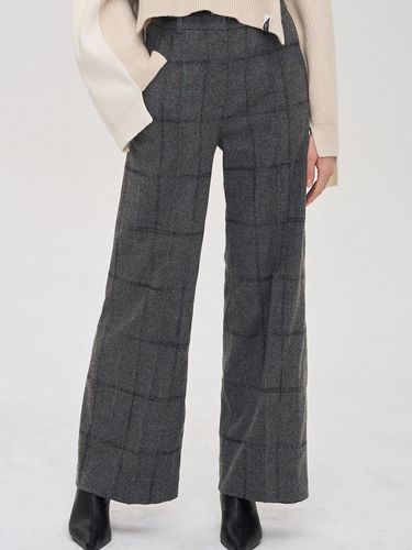 Checkered Wool Pants - SJYP - Modalova