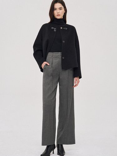 Front tuck wool polyester pants - SJYP - Modalova