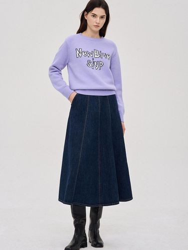 Panel denim flare skirt - SJYP - Modalova