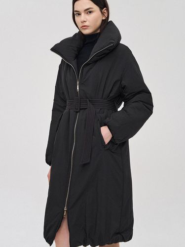 Belted Long Padded Outerwear - SJYP - Modalova