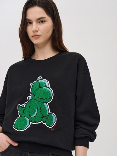 Fluffy Dino Patch Sweatshirt - SJYP - Modalova