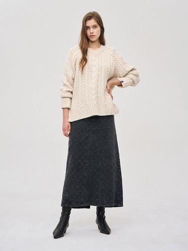 V-neck Cable Knit Pullover - SJYP - Modalova