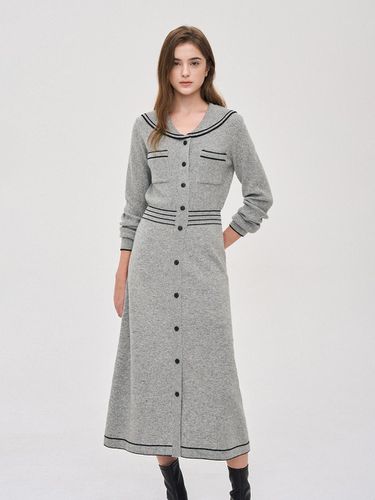 Sailor Collar Long Knitwear dress - SJYP - Modalova