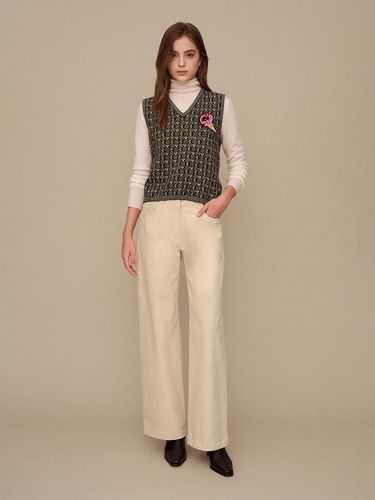 Anniversary wide corduroy pant - SJYP - Modalova