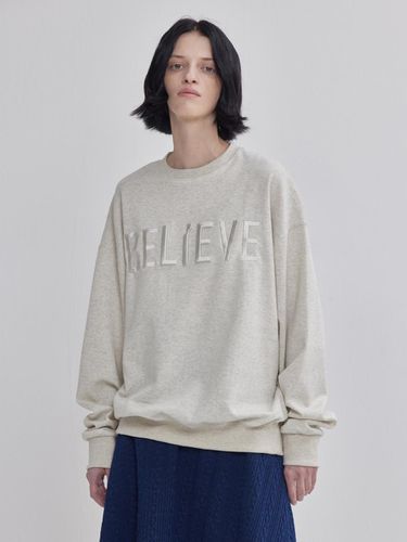 Live embossed embroidery sweatshirt beige - LIE - Modalova