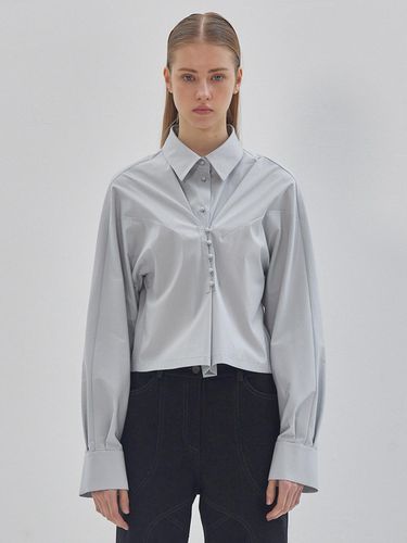 Two-way Wrap button Shirt Gray - LIE - Modalova