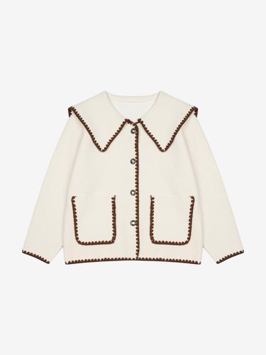 Sailor Collar Coloring Accent Jacket (TJJAY2152) - VIKI - Modalova