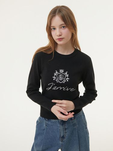 Lettering Embroidery Knitwear Pullover PQ4KL071 - PLASTIC ISLAND - Modalova