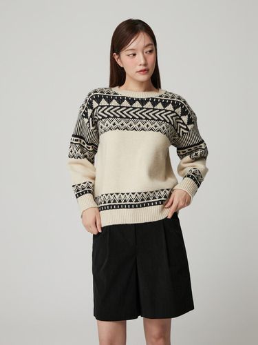 Jacquard PATTERN Knitwear Pullover PQ4KL161 - PLASTIC ISLAND - Modalova