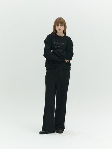 Cotton lettering sweatpants EMOAWPT070 - E.B.M (Edition by Michaa) - Modalova