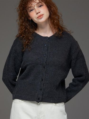 Soft mohair cardigan charcoal - Awesomestudio - Modalova