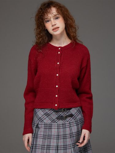 Soft mohair cardigan red - Awesomestudio - Modalova