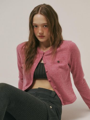 CLASSIC WARM KINT CARDIGAN_PINK - AMIDI - Modalova