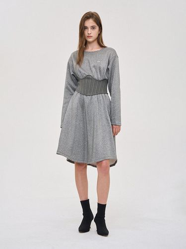 Metal Jersey Waist Knit Dress - SJYP - Modalova