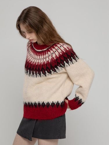 WOOL NORDIC HAIRY MIDI PULLOVER - MORELIKEIT - Modalova