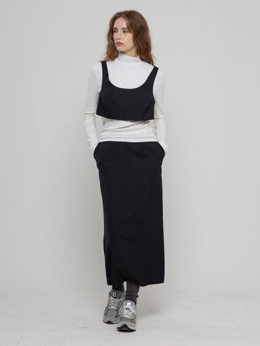 URBAN STRIPE H LONG SKIRT CHARCOAL - MORELIKEIT - Modalova