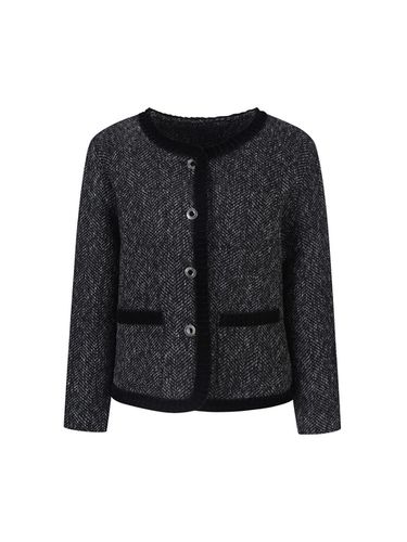 Velvet coloring tweed wool jacket (TJJAX2146) - VIKI - Modalova