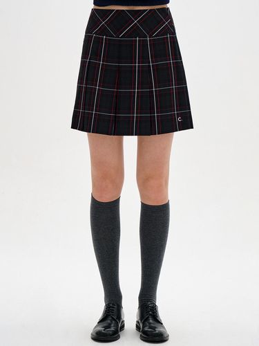 FW ] Tartan Check Pleated Skirt (Dark Gree - CLOVE - Modalova