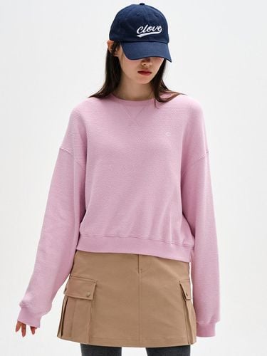 FW ] Waffle Sweatshirt (Pink) - CLOVE - Modalova