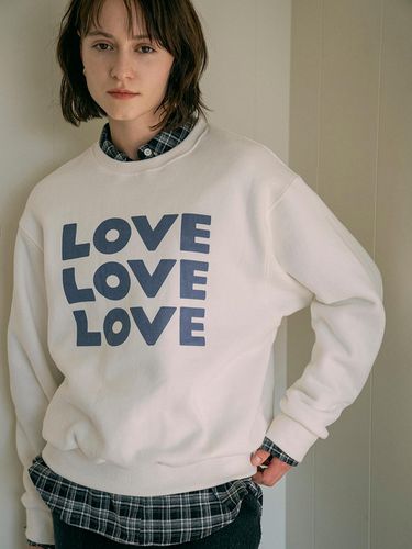 A3504 LOVE Sweat Shirt_Ivory - vanone atelier - Modalova