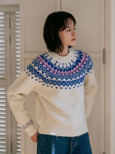 KN4256 Nordic Round Knitwear_Cream - vanone atelier - Modalova