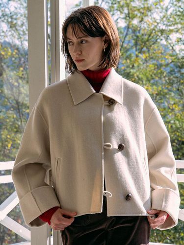 O3744 wool handmade coat_Cream - vanone atelier - Modalova