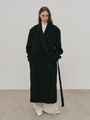 LONDON Cashmere Double Oversized Tailored Coat_Bla - MUSEE - Modalova