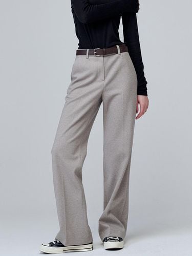 Soft Heavy Napping Semi-Wide Pants (3 COLORS) - MaLoupe - Modalova