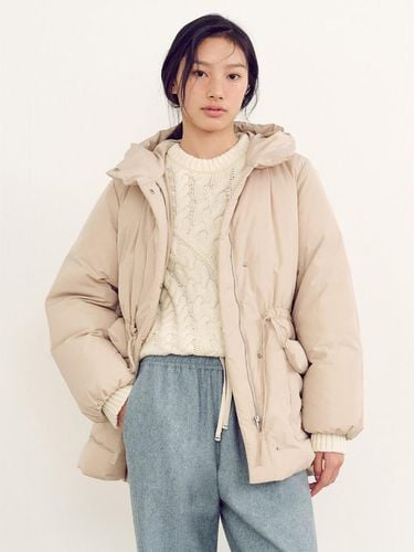 Hooded Midi Puffer Down Beige (KE4Y38M01A) - kuho plus - Modalova