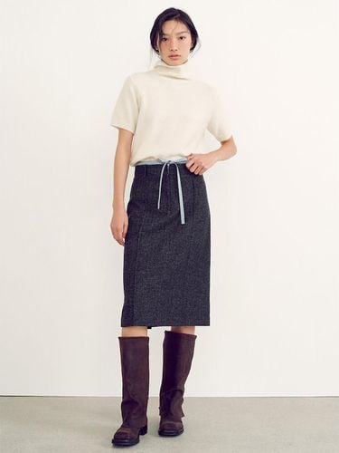 Waist Layered Midi Skirt Ash (KE4Y27M024) - kuho plus - Modalova