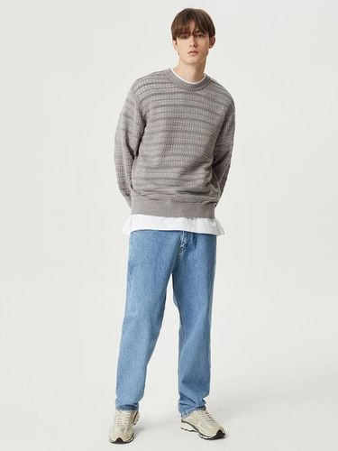 Wool-Blended Pointel Tissue Round Pullover NAES1 - comgen - Modalova