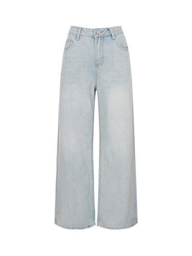 Back embroidery light blue denim pants- U1F25DSL08 - REETE - Modalova