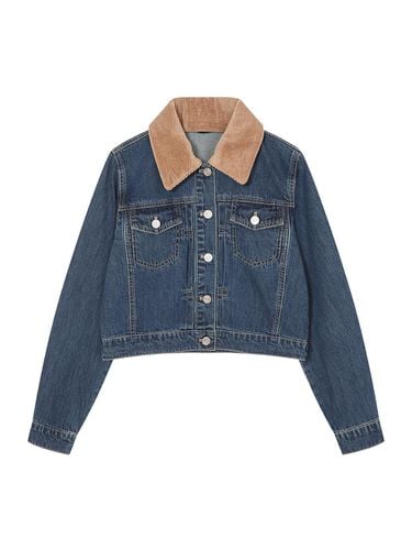 Corduroy colored collar denim jacket- U1F32DJK010 - REETE - Modalova