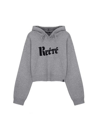 Lettering crop knit hoddie U1C45KPO160- U1C45KPO16 - REETE - Modalova