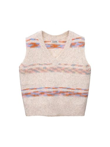 Muti color v neck knit vest UC42KV020- U1C42KVT020 - REETE - Modalova