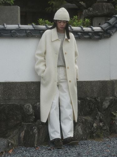 RIA ALPACA HANDMADE LONG COAT_IVORY - SAGEMENT - Modalova