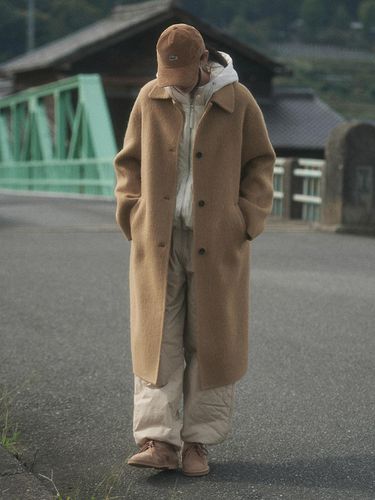 RIA ALPACA HANDMADE LONG COAT_BEIGE - SAGEMENT - Modalova