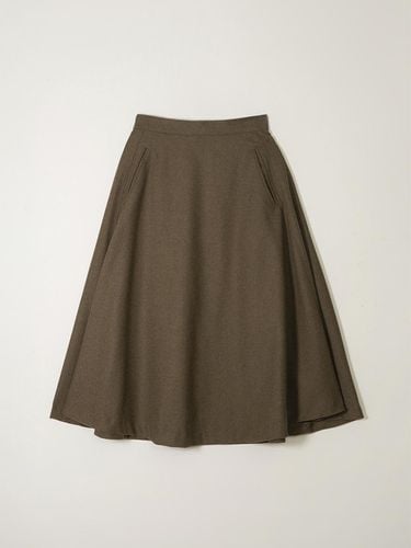 TWILL FLARE LONG SKIRT_BROWN - SAGEMENT - Modalova