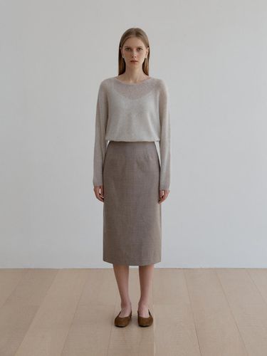 Grace Wool Skirt Beige - BENEATER - Modalova