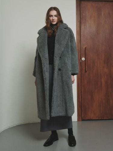 Alpaca Teddy Bear Maxi Long Coat [] - LeftSeoul - Modalova