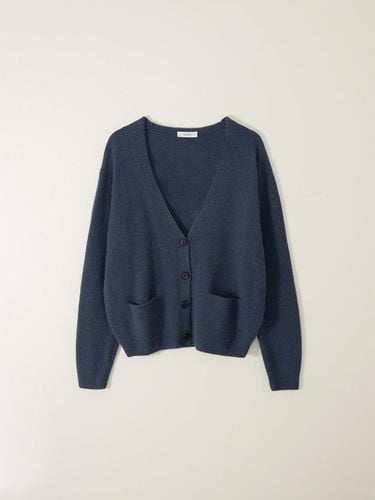 V NECK KNIT CARDIGAN_BLUE - SAGEMENT - Modalova