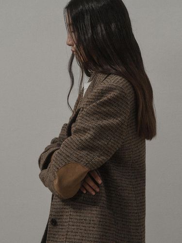 EDINBURGH CHECK WOOL JACKET_BEIGE - SAGEMENT - Modalova