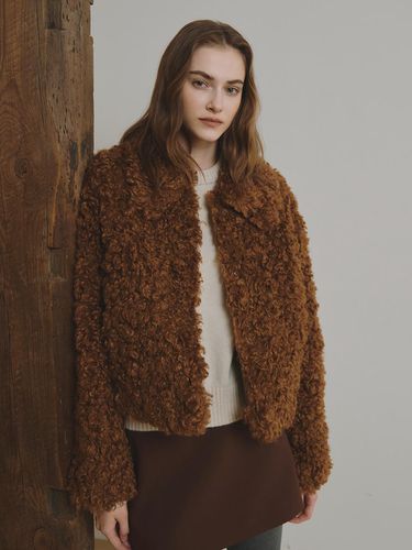 Shearing Fur Jacket [Brown] - LeftSeoul - Modalova